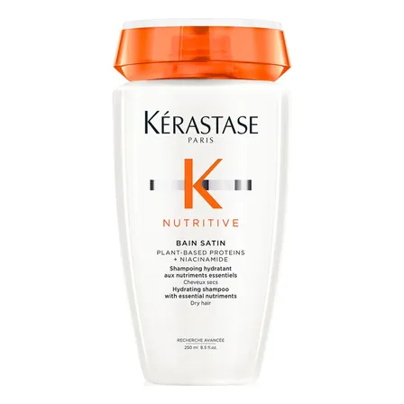 Shampoo Hidratante Para Cabelos Secos, Nutrição Intensa, Brilho, Maciez, Fortalecimento E Revitalização Da Fibra Capilar, Nutritive Bain Satin Kérastase, 250ml