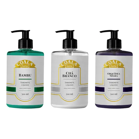 Kit 3 Sabonetes Coala - Bambu + Chá Branco + Orquídea Negra