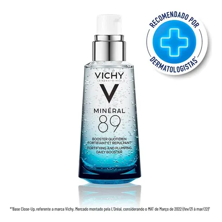Sérum Facial Hidratante Com Ácido Hialurônico E Minerais, Fortalece E Hidrata A Pele Textura Gel Absorção Rápida, Minéral 89 Vichy 50ml Todo Tipo De Pele Dia/noite