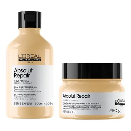 Absolut Repair Shampoo 300ml + Máscara 250ml Kit L'oréal Professionnel