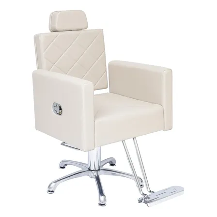 Poltrona Cadeira Reclinável Para Maquiagem Barbeiro Evidence Cor Fendi Forma Da Base Estrela