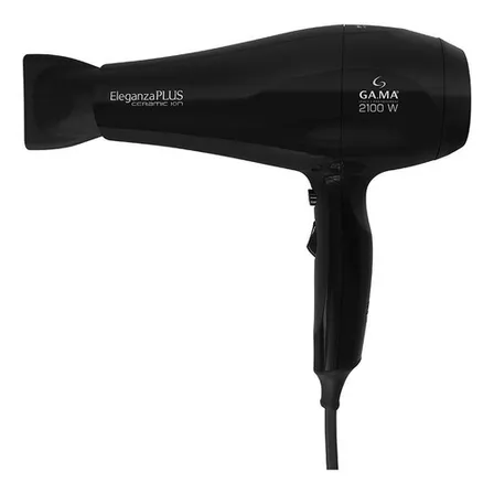 Secador De Cabelo Gama Italy Eleganza Plus 2100w Ceramic Ion Preto Profissional 220v