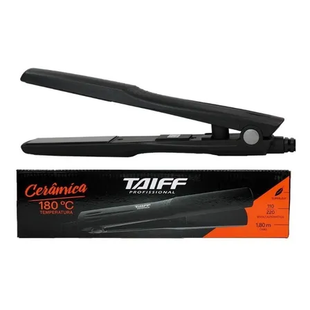 Prancha Cerâmica Taiff Profissional 180° Preto