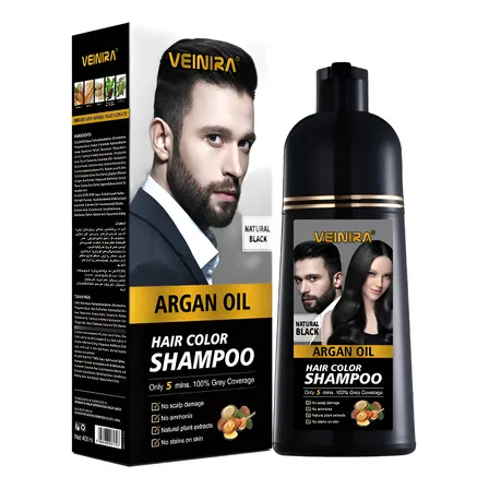 Tonalizante De Cabelo 400ml Shampoo Escurecedor Veinira