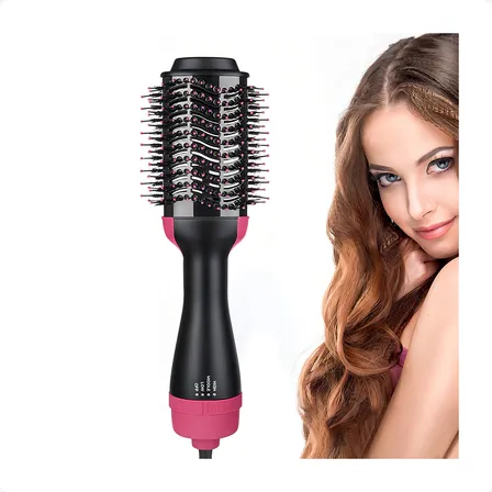 Escova Secadora E Modeladora 2 Em 1 Profissional 1200w Seca Alisa Modela Cabelo 220v