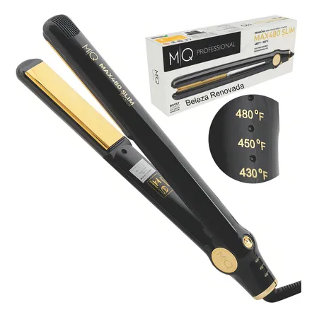Prancha Profissional Chapinha Titanium Mq Pro 480ºf Preto 127/220v