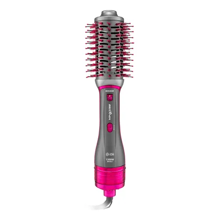 Escova Secadora Britânia 4 Em 1 Cerâmica 1300w Bes26sr Bivolt Prata E Rosa 127/220v