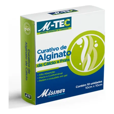 Curativo De Alginato E Cálcio E Prata - 10 Unidadesmissner