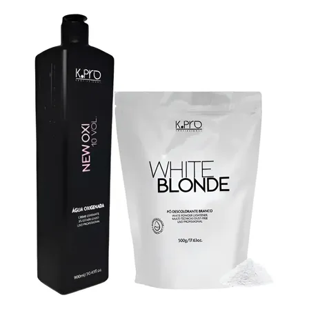 Kpro White Blonde Pó Descolorante 500g + Ox